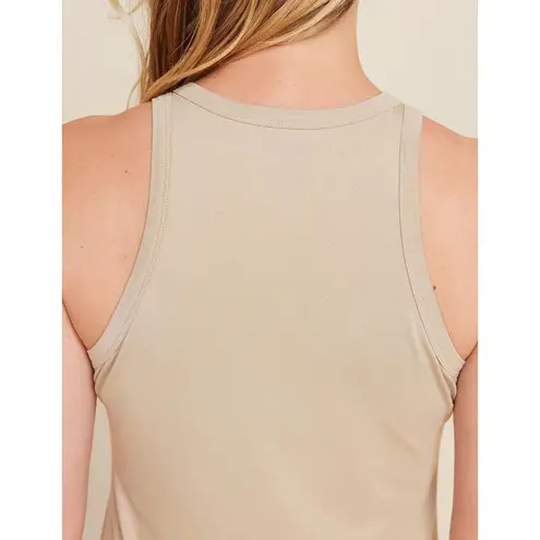 Boody Racerback Dress In Midweight Bamboo Cotton Jersey Fabric Tan Size L