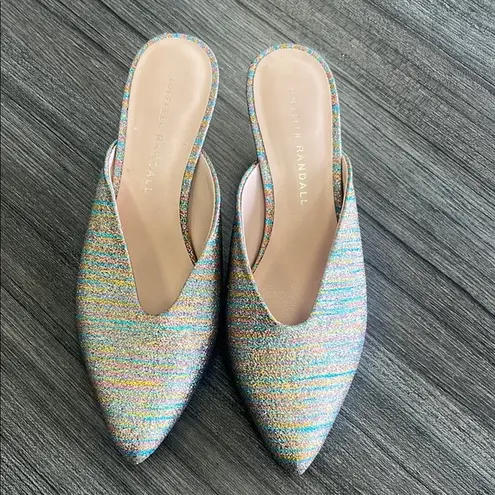 Loeffler Randall Multicolor Women's Kitten Heeled Mules. Size 5.5