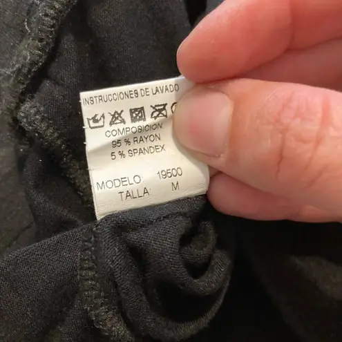 Vertiche Fashion Ink Black Asymmetrical High Low Pleated Flowy Festival Skirt Size M