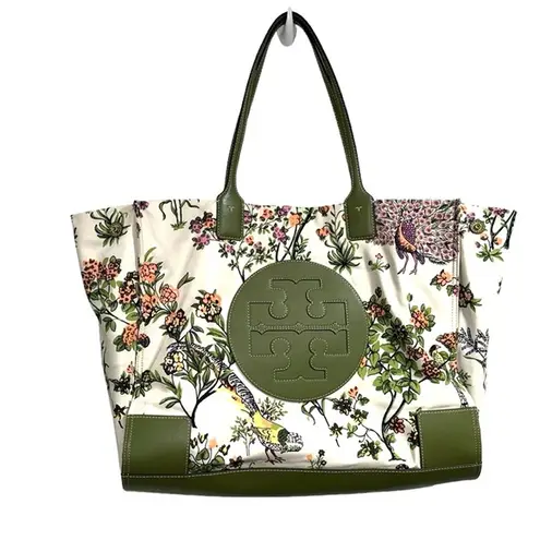 Tory Burch  tote purse 82268 Ella Printed Bag Winter Sage Handbag