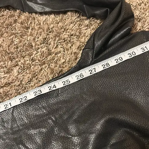 Spanx  Faux Leather Leggings Black Pebbled Large