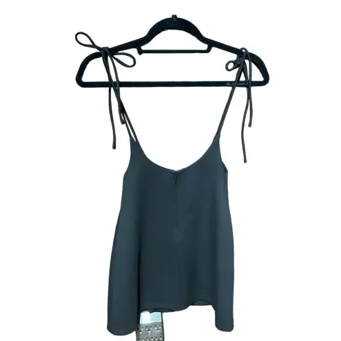 Tiger Mist  Black Spaghetti Tie Strap Swing‎ Tank Top Size XS