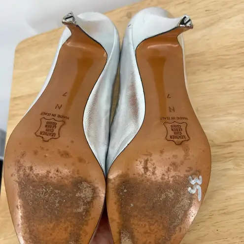 Yves Saint Laurent Silver heels size 7 vintage