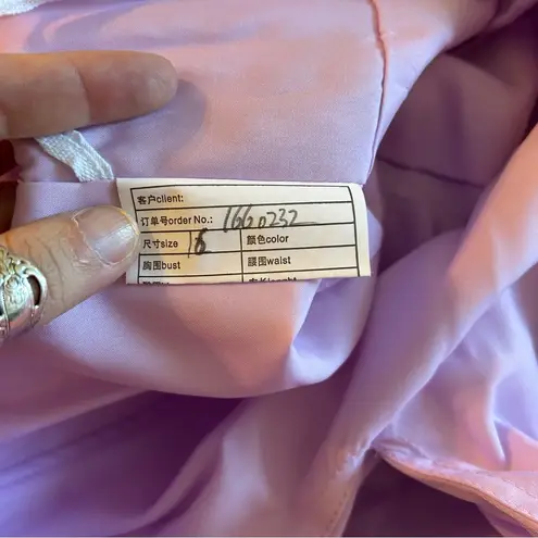 Lilac chiffon sleeveless homecoming dress size 16 v