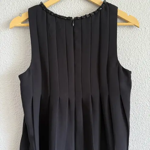 ABS Allen Schwartz ABS Embellished Neckline Mini Dress Size 6 EUC Pockets‎ Pleated - Image 5