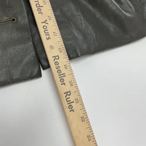 Nanushka Jacket Womens Small Holleen Solid Green Faux Leather Collared