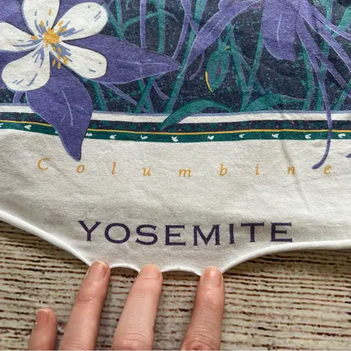 Anvil Vintage 90s Yosemite Columbine Cropped Top Womens Large USA National Park