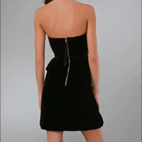 Marc by Marc Jacobs Black Velvet Silk Cocktail Mini Dress - Size 4