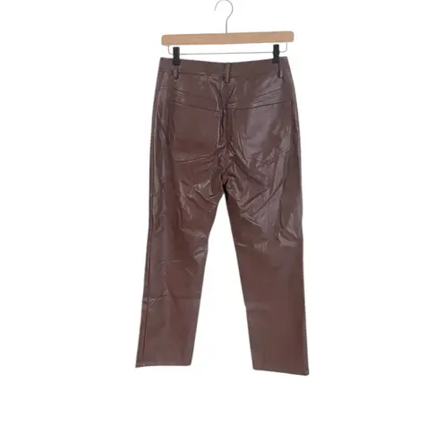 Miaou Chocolate Brown Junior Vegan Leather Pants Size M