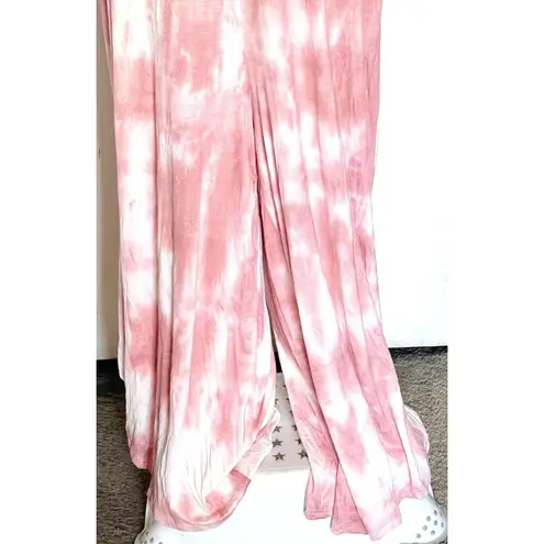 21 Saints Womens Jumpsuit Pants Size Large Capri Romper Tie Dye Y2k 90s Hipster Pink