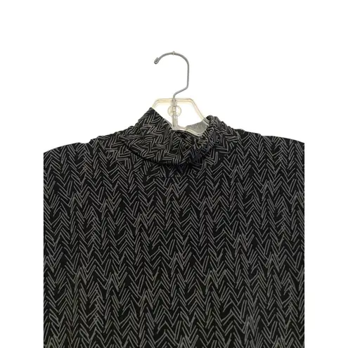 Norma Kamali KamaliKulture Turtleneck Sheath Midi Dress Size Large Herringbone