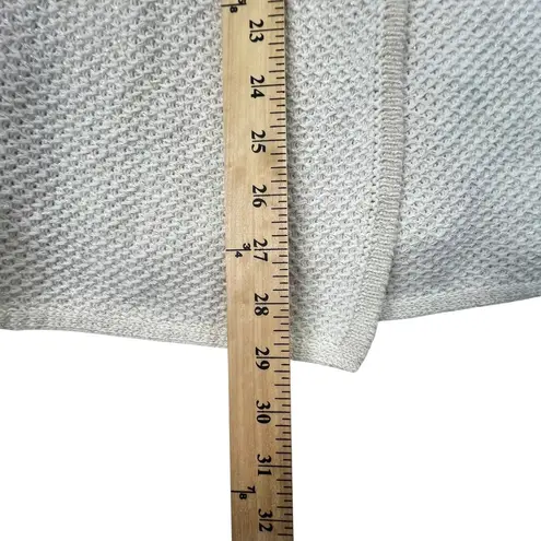 JM Collection Ivory Knit Wrap Cardigan Floral Beaded Brooch XL Metallic Elegant