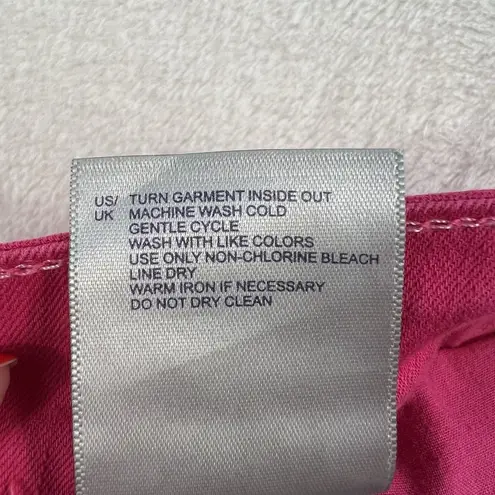 NYDJ Women's 14 Ankle Jeans Bright Pink Watermelon Cropped Stretch Lift Tuck