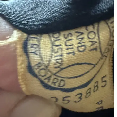 VTG Westbrook Elegant Black Fit & Flare Midi Coat Double Breasted Timeless S