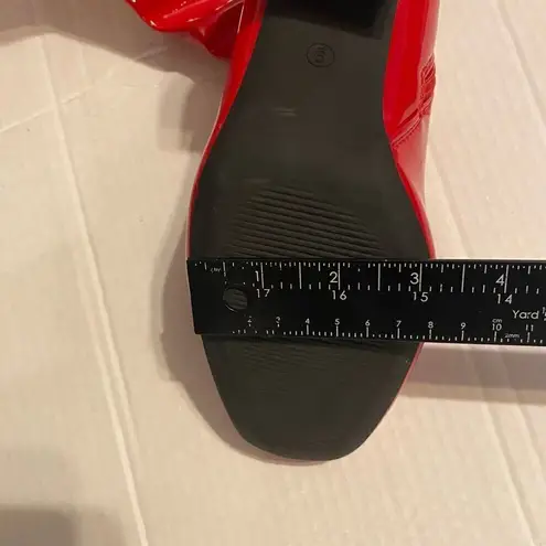 Dream Paris DREAM PAIRS Women’s Square Tor Chunky Knee High Red Boots Side Zip Size 9 - Image 5