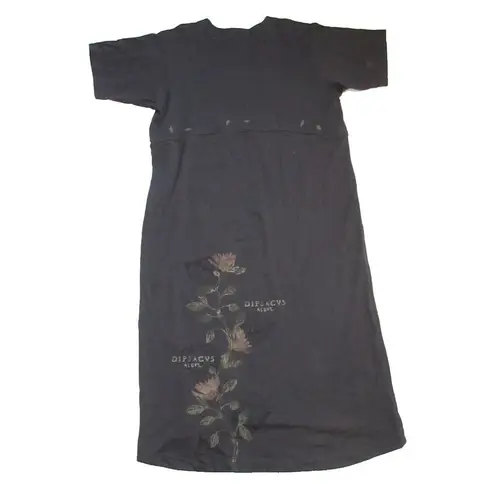 NWT Vintage Blue Fish Calla Maxi in Raven 1998 Botanicals Long T