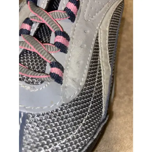 Brahma SACHA Work Safety Toe Leather Pink Gray Lace Up Shoes WOMENS 8.5