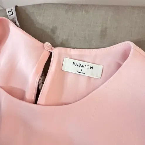 Babaton  Aritzia Pink Crew Neck Split Back Sleeveless Mini Dress Size 2