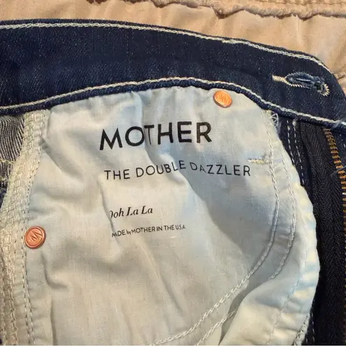MOTHER The Double Dazzler Skinny Jeans in Ooh La La 24 NWT Dark Wash High Rise Blue