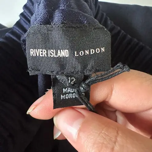 River Island Navy Blue Cargo Pants with Versatile Style