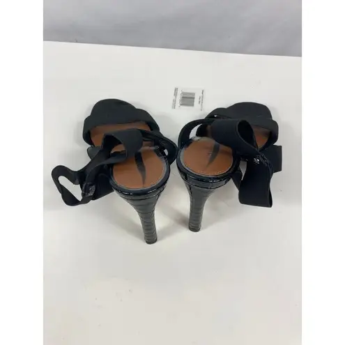 Donald Pliner New Parly Stretch Elastic Heeled Sandal Black Size 8.5