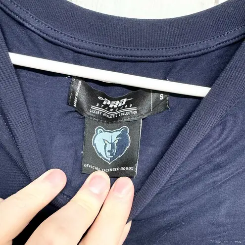 Nba Memphis Grizzlies Pro Women Small Standard Navy Jewels Boxy Cropped T-Shirt