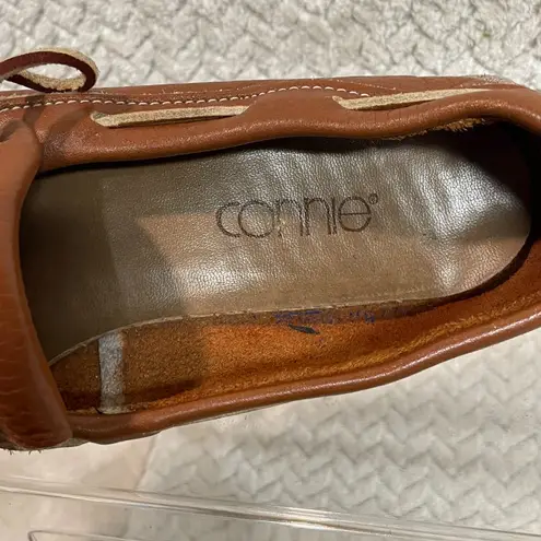 Vintage Womens Connie Tan Leather Kilty Tassel Cottagecore Loafers Size 8.5