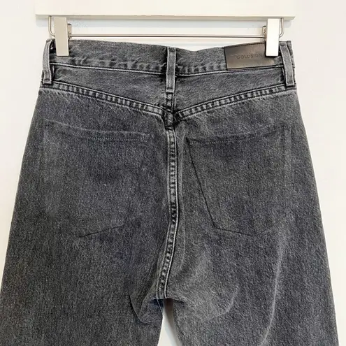 Goldsign Denim The Benefit High Rise Relaxed Straight Jeans Button Fly Size 24 Gray