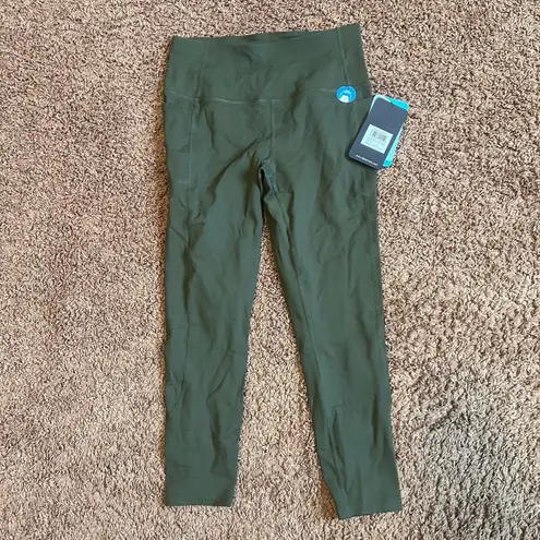 Skechers  Womens Legging High Waisted Exterior Side‎ Pockets Active Medium Green