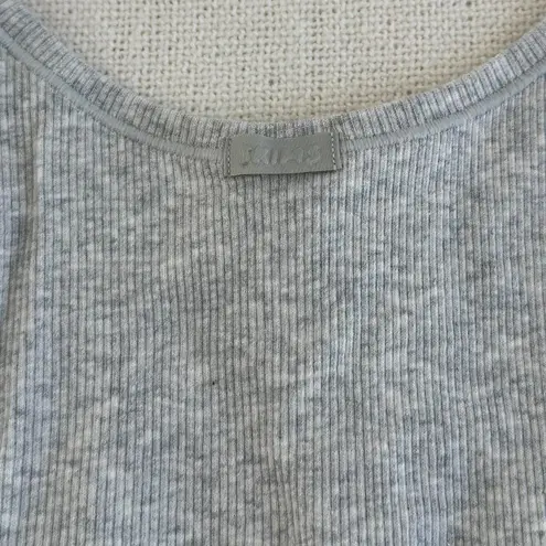 SKIMS Cotton Rib Tank in Light Heather Grey, Size Large