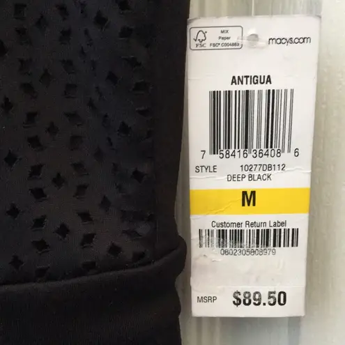 Thalia Sodi FINAL MARKDOWN NWT Eyelet-Overlay Scuba Sheath Black Lined Dress med