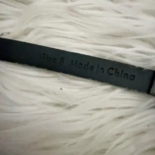 J. CREW | Skinny Silver Metallic Belt Thin Buckle Black Underside | Size 8