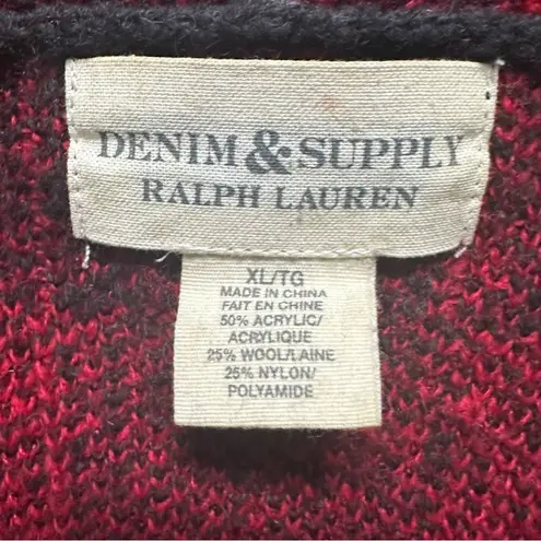 Denim & Supply Ralph Lauren Denim & Suppy Ralph Lauren Buffalo Plaid Sweater Cardigan Sz XL