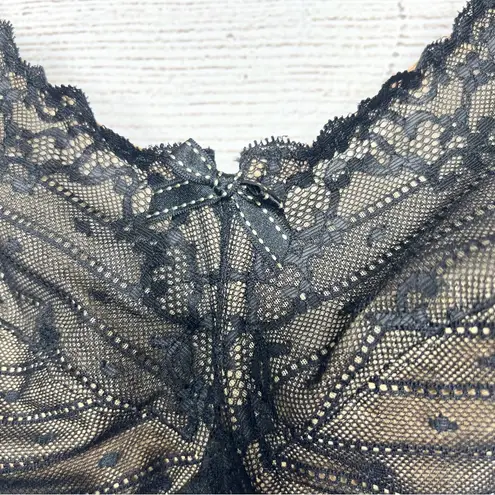 Chantelle Black Lace Rive Gauche Full Coverage Underwire Bra Size 40DDDD