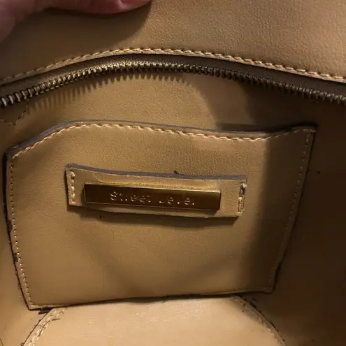 Street Level , Brown Small Trapeze Crossbody Tote or Purse