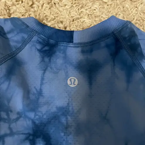 Lululemon swiftly tech short sleeve blue tye die size 6 thumbnail 4
