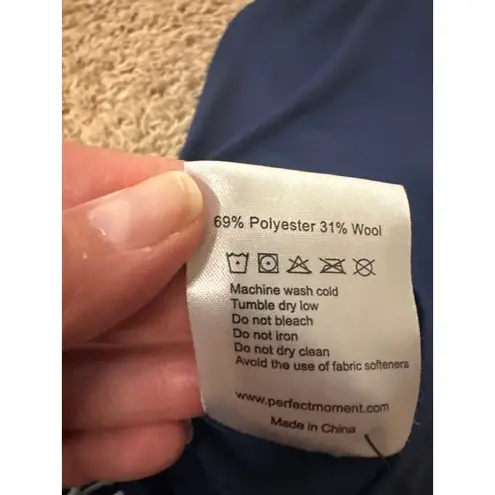 Perfect Moment Navy Polartec Wool Ski Leggings Size Large Blue