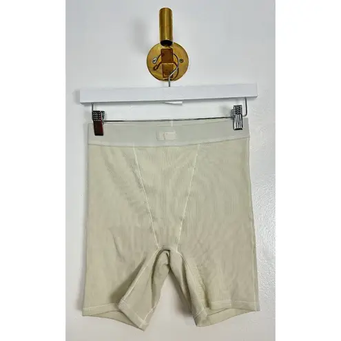 SKIMS  Cotton Rib Boxers in Bone Size Small