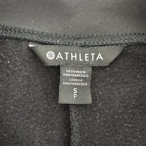 Athleta  Retroplush Straight Leg Pant Size SMALL Womens Sweatpant Black