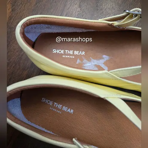 Shoe The Bear Maya Patent Ballerina Mary Jane Flats Yellow Size 9