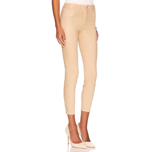 L'Agence Margot Revolve High Rise Skinny Jeans Nude & White Coat Contrast Sz 28