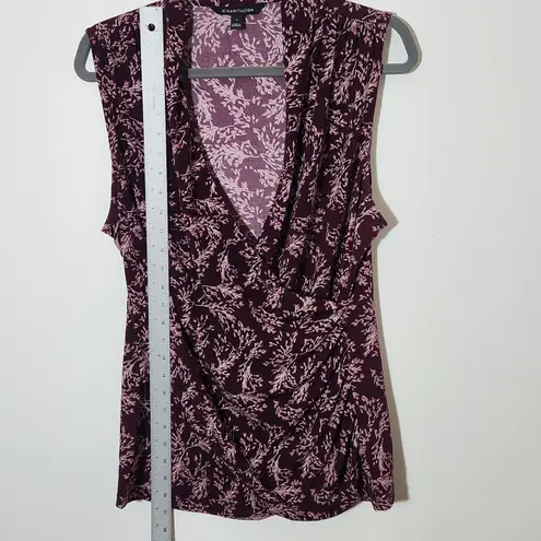 41 Hawthorn Burgundy Floral Print Sleeveless Wrap