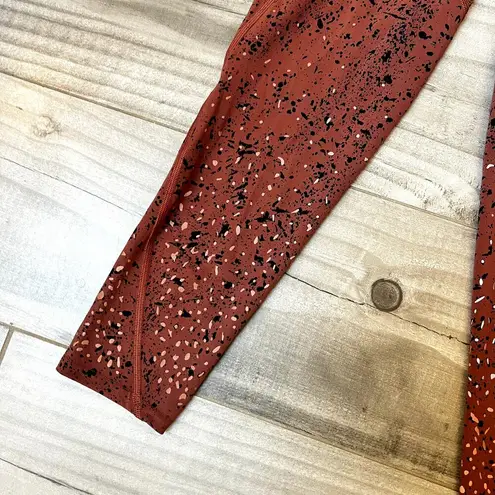 LULULEMON To The Beat Tight X SOULCYCLE 2 Tempo Splatter Adobe Dust size 6 Brown