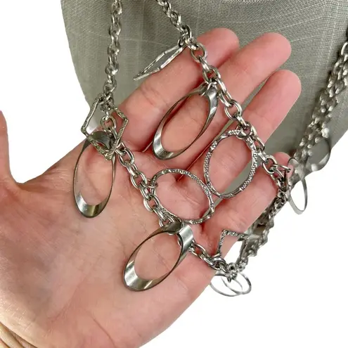 Silver Tone Gypsy Belly Dance Geometric Shapes Multi