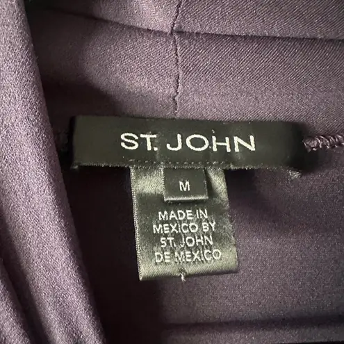 St. John Long Sleeve Top Women's Size M Navy Blue