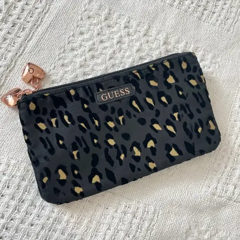 Guess new  animal dual heart velvet wallet clutch bag A1 2016