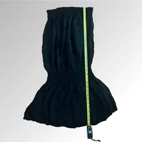 Europe Must Have Sosia Made in Italy Black Smocked Strapless Dress Size XS