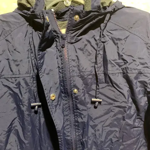 Woman Within Navy Blue Hooded Fleece Lined Jacket 18/20 L