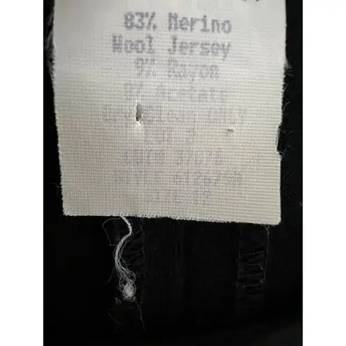 Carole Little Womens Black Tunic Top W/ Satin Bow Detail Size 12