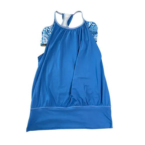 Lululemon No Limit Activewear Tops Women Sports Bra Tank Blue Size 6 Bohemian